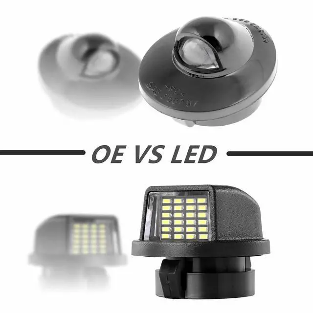 Alt view image 4 of 7 - Yankok LED License Plate Lights for Ford F150 F250 F350 F450 F550 SuperDuty Ranger and Expedition Excursion Explore Bronco 6000K 24 SMD LED Tag Lamp Assembly