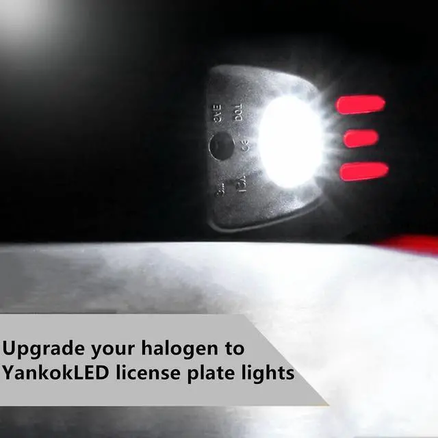 Alt view image 2 of 7 - Yankok LED License Plate Lights for Tacoma 1995-2004 1st Gen N140 N150 N160 N170 N190 All Models Pickup 6500K Xenon White with Triple Red Tube Tag Lamp Assembly 2 Pack