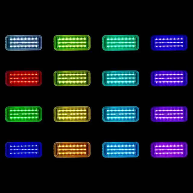 Alt view image 3 of 7 - Yankok LED Cargo Bed Lights Compatible with Toyota Tacoma 2020-2023 Facelift with Connection Wire 24-SMD BGR Multi-Color Trunk Lights PT857-35200