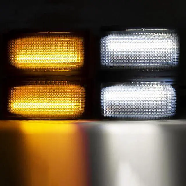 Alt view image 3 of 7 - Yankok LED Side Mirror Marker Lights for Ford F150 2013-2014, F250 F350 F450 F550 Super Duty 2008-2016 Pickup Truck T10 Plug Smoked Lens White and Amber Aftermarket Replacement