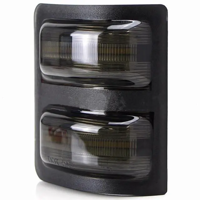 Alt view image 5 of 7 - Yankok LED Side Mirror Marker Lights for Ford F150 2013-2014, F250 F350 F450 F550 Super Duty 2008-2016 Pickup Truck T10 Plug Smoked Lens White and Amber Aftermarket Replacement