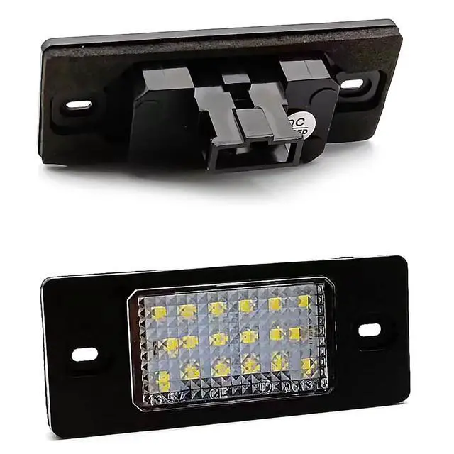 Alt view image 3 of 7 - Yankok LED License Plate Lights Compatible with VW Touareg Passat Wagon Jetta Golf Porsche Cayenne Black Resistor
