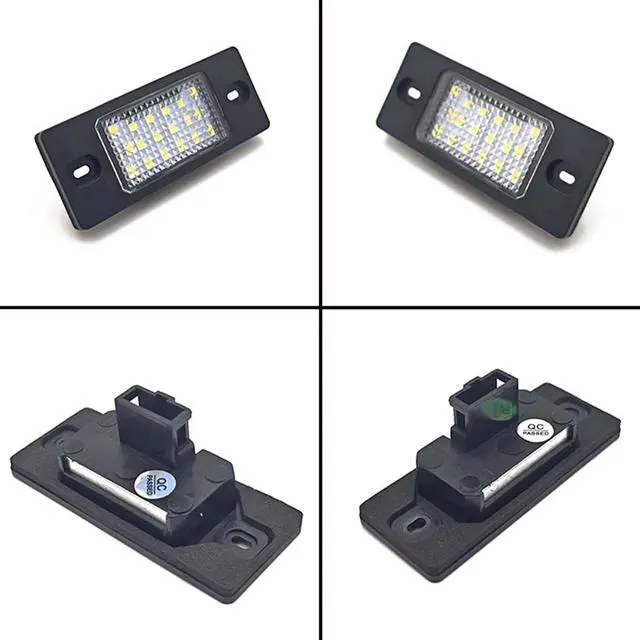 Alt view image 4 of 7 - Yankok LED License Plate Lights Compatible with VW Touareg Passat Wagon Jetta Golf Porsche Cayenne Black Resistor
