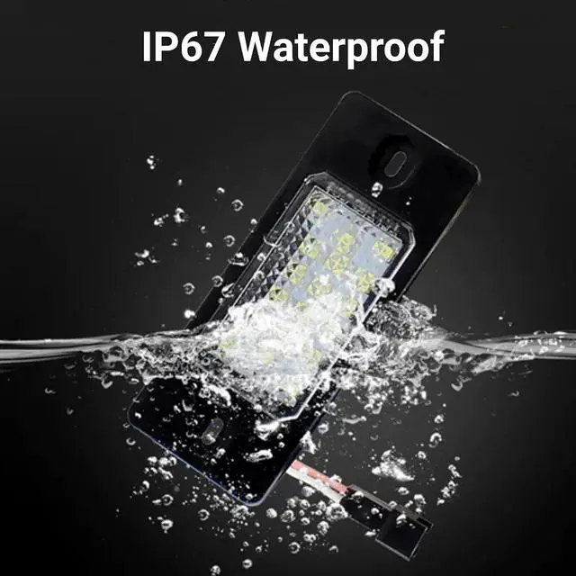 Alt view image 6 of 7 - Yankok LED License Plate Lights Compatible with VW Touareg Passat Wagon Jetta Golf Porsche Cayenne Black Resistor