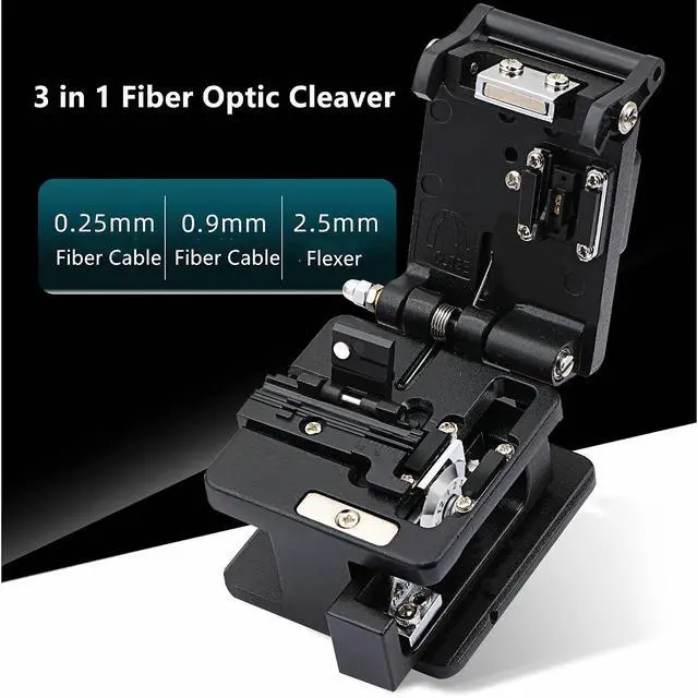 Alt view image 2 of 7 - Yankok [Fiber Optic Cleaver with 12 Surface Blade 3 in 1 for 125m 250m 900m 9~16mm with OD 0.25mm and 10-16mm with OD 0.9mm Fiber Optical Cable High Precision Stripping and Cutting Tool