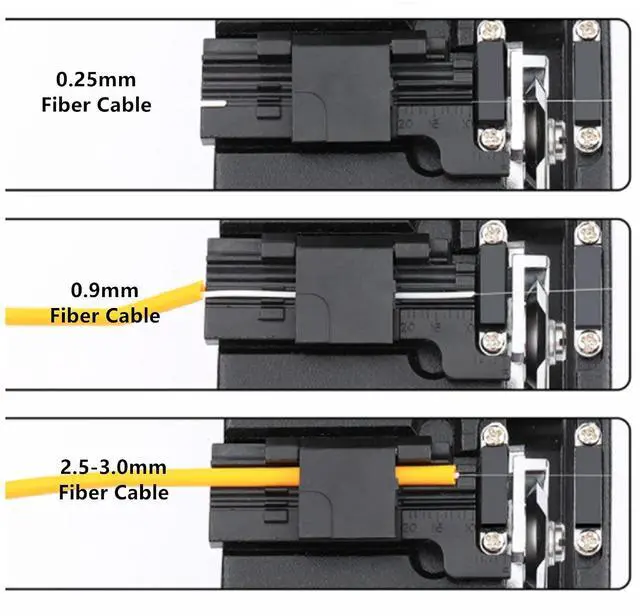 Alt view image 7 of 7 - Yankok [Fiber Optic Cleaver with 12 Surface Blade 3 in 1 for 125m 250m 900m 9~16mm with OD 0.25mm and 10-16mm with OD 0.9mm Fiber Optical Cable High Precision Stripping and Cutting Tool
