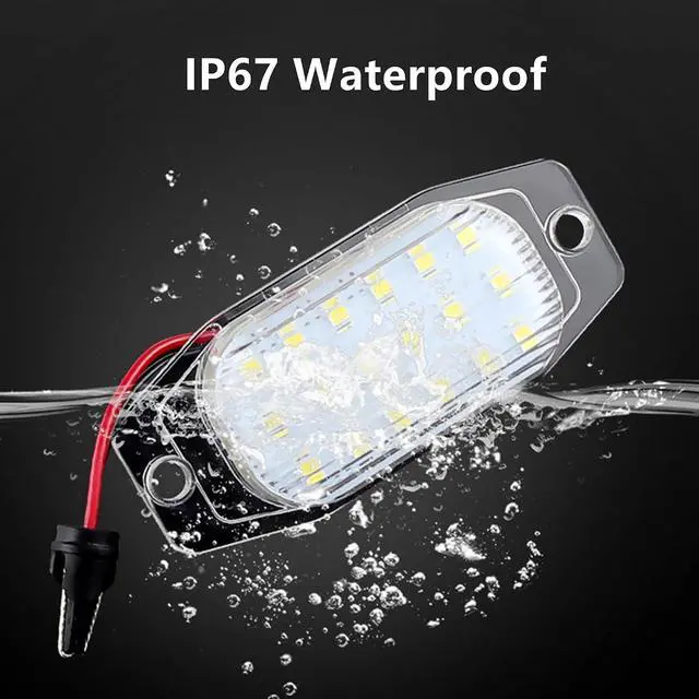 Alt view image 3 of 7 - Yankok LED License Plate Lights Compatible with Toyota FJ Cruiser XJ10 GSJ15 2007-2014 Land Cruiser FJ80 1991-1997 Prado 2010-2016 Lexus LX450 1996-1998