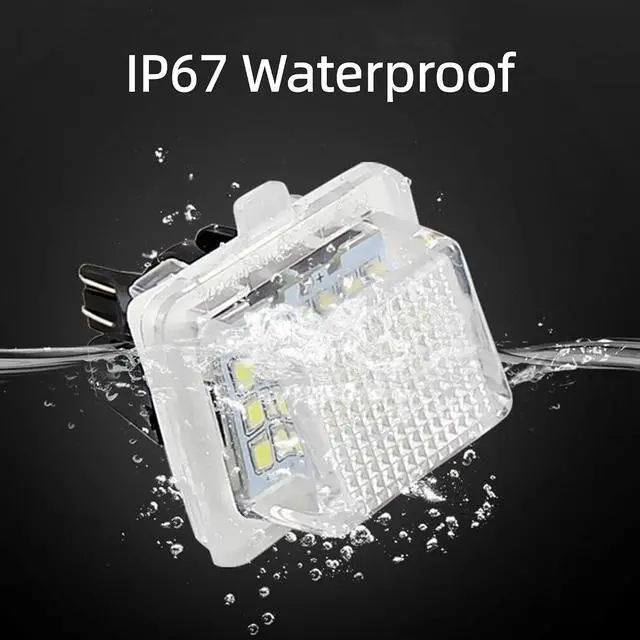 Alt view image 3 of 7 - Yankok LED License Plate Lights Compatible with Mercedes Benz W204 S204 W212 S212 C207 C216 W221 18 SMD 6500K Xenon White Can-bus Error Free