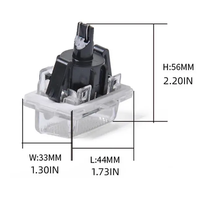 Alt view image 5 of 7 - Yankok LED License Plate Lights Compatible with Mercedes Benz W204 S204 W212 S212 C207 C216 W221 18 SMD 6500K Xenon White Can-bus Error Free