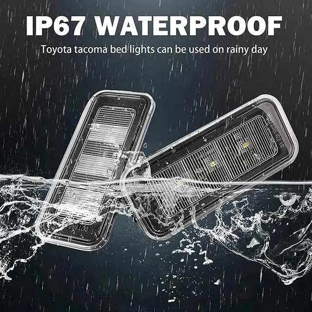 Alt view image 5 of 7 - Yankok LED Cargo Bed Lights Compatible with Toyota Tacoma 2020-2023 Facelift with Connection Wire 3-SMD Trunk Lights PT857-35200