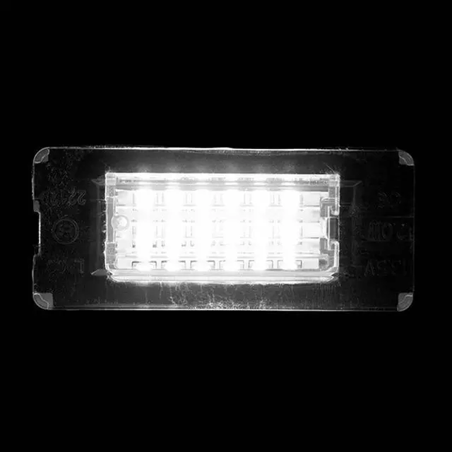 Alt view image 2 of 7 - Yankok LED License Plate Lights for Mini Cooper R56 R57 R58 R59 Hardtop Convertible Coupe Roadster 6000K 18 SMD Can-bus Error Free Tag Lamp Assembly
