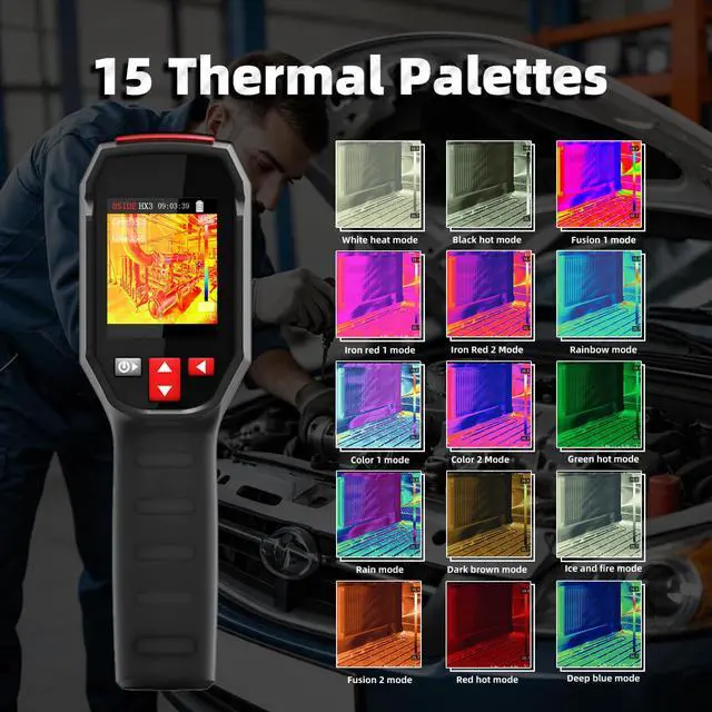 Alt view image 3 of 7 - BSIDE Thermal Imaging Camera 240 x 240 Resolution Handheld Infrared IR Camera, 15 Thermal Palettes with 320 x 240 Full-Viewing TFT Display for Home Inspection HVAC Heat Pump Circuit Break, -4~1022