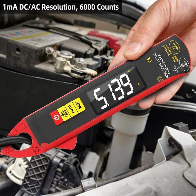 Alt view image 2 of 7 - BSIDE 1mA Clamp Meter, DC/AC Current with Smart Mode, True RMS 6000 Counts Rechargeable Auto-Ranging Clamp Multimeter, Temperature Capacitance Diode Duty Cycle Hz Ohm Live Check V-Alert Voltage Tester
