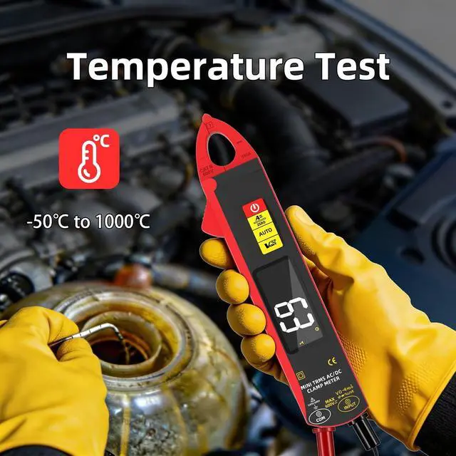 Alt view image 7 of 7 - BSIDE 1mA Clamp Meter, DC/AC Current with Smart Mode, True RMS 6000 Counts Rechargeable Auto-Ranging Clamp Multimeter, Temperature Capacitance Diode Duty Cycle Hz Ohm Live Check V-Alert Voltage Tester