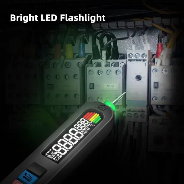 Alt view image 6 of 7 - BSIDE Rechargeable Voltage Tester Pen Non-Contact Voltage Detector with Contacted Measure AC Voltage, Color LCD Environment Temperature Tester for Electrical Live Wire Check and Breakpoint Locate