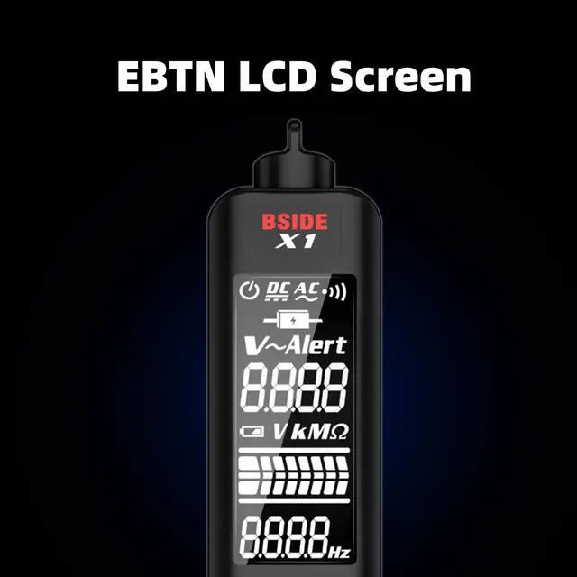 Alt view image 2 of 7 - BSIDE Voltage Tester EBTN LCD Non-contact Voltage Detector Pen, 3-Line Display with 8 LED Indicator, Dual Range Adjustable Sensitivity AC Power Sensor