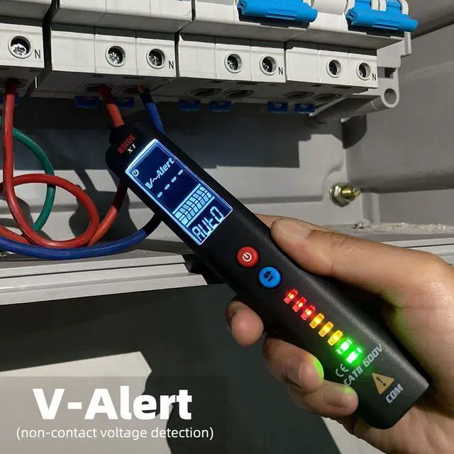 Alt view image 5 of 7 - BSIDE Voltage Tester EBTN LCD Non-contact Voltage Detector Pen, 3-Line Display with 8 LED Indicator, Dual Range Adjustable Sensitivity AC Power Sensor
