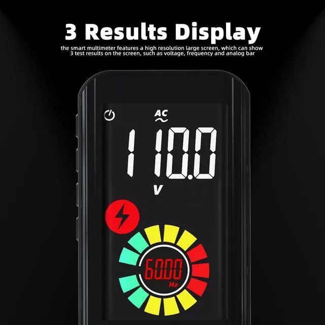 Alt view image 3 of 7 - BSIDE Rechargeable Digital Multimeter Color LCD 3 Results Display 6000 Counts Auto-Ranging Pocket Voltmeter Cap Duty Cycle Live Check Voltage Tester