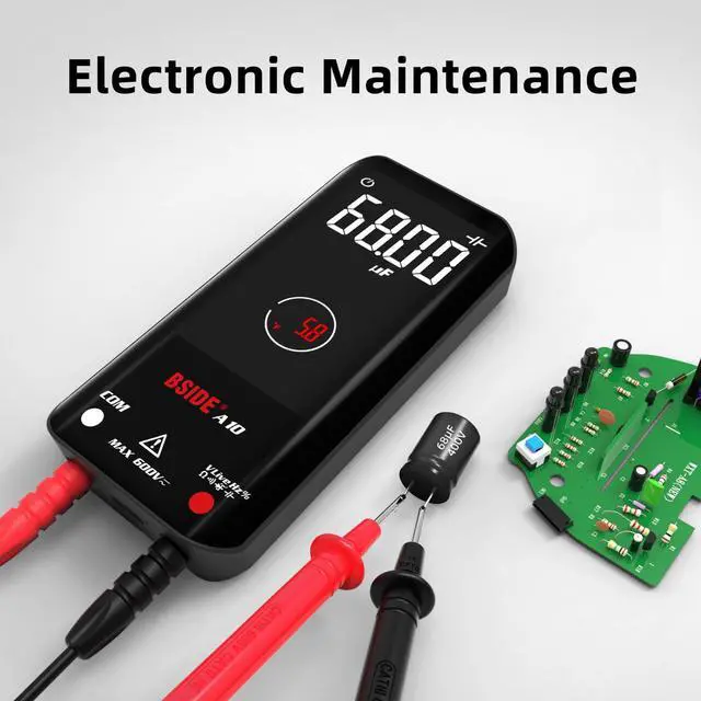 Alt view image 5 of 7 - BSIDE Rechargeable Digital Multimeter Color LCD 3 Results Display 6000 Counts Auto-Ranging Pocket Voltmeter Cap Duty Cycle Live Check Voltage Tester