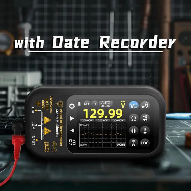 Alt view image 4 of 7 - BSIDE Thermal Multimeter with Macro Lens, 320x320 IR Resolution with 20000 Counts, Date Recording Mode with 360-Degree Rotate Touch LCD, 15 Thermal Palettes with Bracket for PCB HVAC Circuit Break DIY