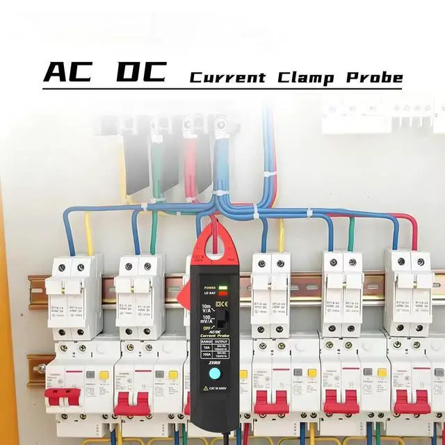 Alt view image 2 of 7 - BSIDE AC DC Current Clamp Probe for Oscilloscope, 10mA-100A Range, 100mV/A & 10mV/A Sensitivity, 40-20KHz, with Standard BNC Connector and Carry Case for HVAC Electrical Automotive Amp Draw