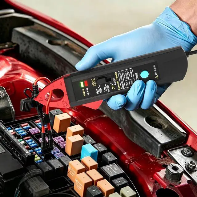 Alt view image 4 of 7 - BSIDE AC DC Current Clamp Probe for Oscilloscope, 10mA-100A Range, 100mV/A & 10mV/A Sensitivity, 40-20KHz, with Standard BNC Connector and Carry Case for HVAC Electrical Automotive Amp Draw