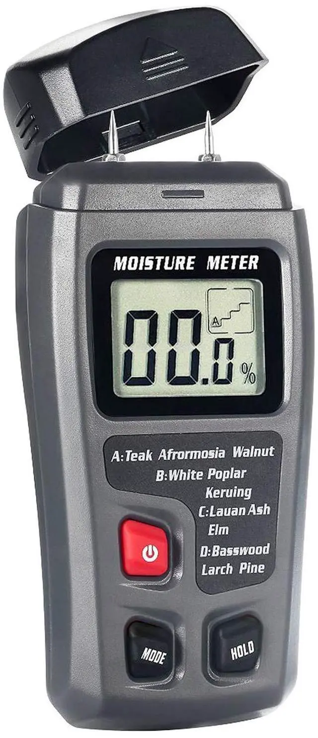 Main image of Bside EMT01 Digital Wood Moisture Meter Handheld 2 Pins Timber Lumber Damp Humidity Detector Tester with Large LCD Display