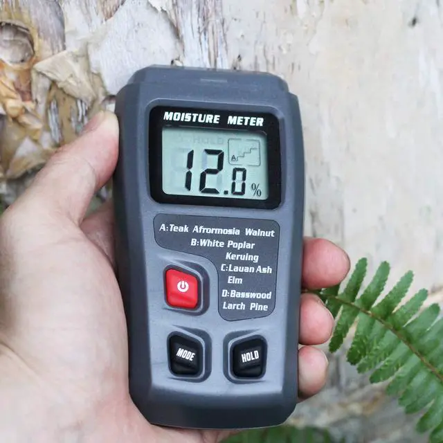 Alt view image 5 of 7 - Bside EMT01 Digital Wood Moisture Meter Handheld 2 Pins Timber Lumber Damp Humidity Detector Tester with Large LCD Display