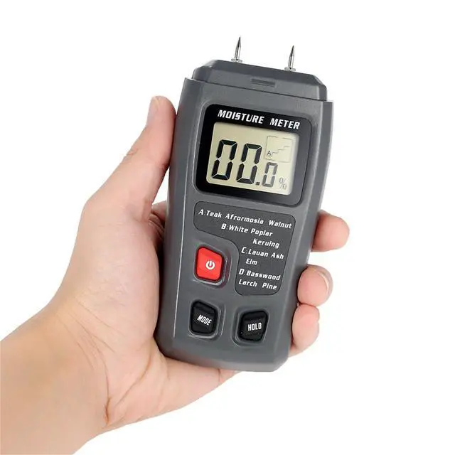 Alt view image 6 of 7 - Bside EMT01 Digital Wood Moisture Meter Handheld 2 Pins Timber Lumber Damp Humidity Detector Tester with Large LCD Display