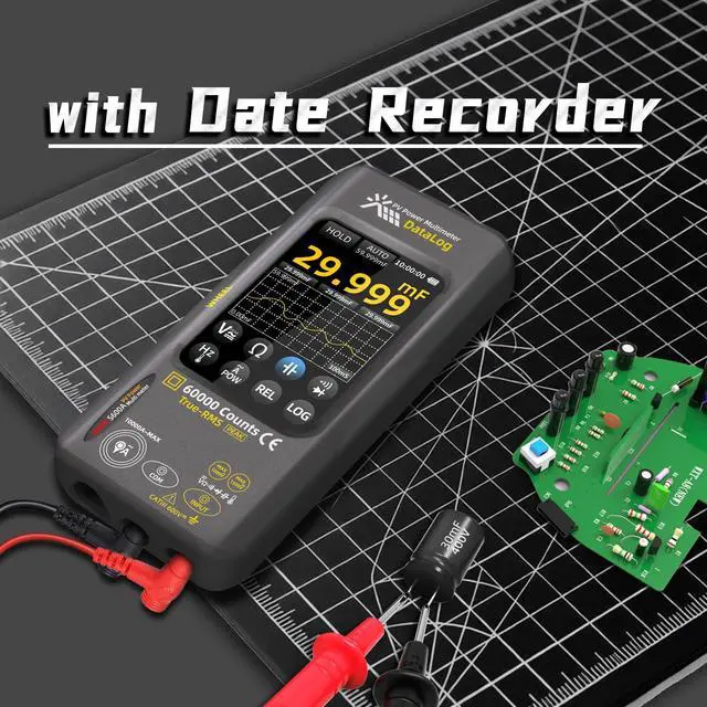 Alt view image 6 of 7 - BSIDE 60000 Counts PV Multimeter, Power Measurement with 10000A Flexible AC Clamp Wire, Date Recorder with 3.98" Touch LCD, 1500VDC/1000VAC, Cap Diode Temp Amp Peak Teser for Photovoltaic Solar Panel
