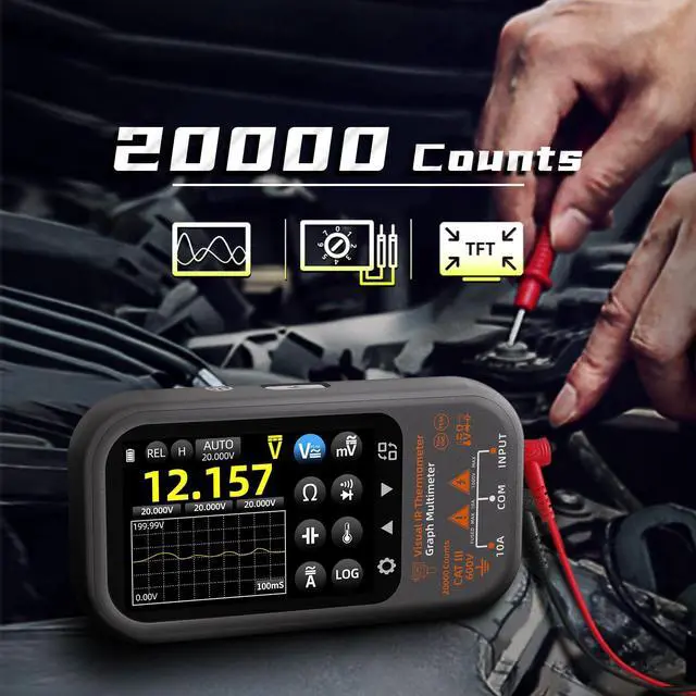 Alt view image 3 of 7 - BSIDE Thermal Multimeter, 320x428 IR Resolution with Macro Lens, Date Recording Mode with 360-Degree Rotate Touch LCD, 15 Thermal Palettes 20000 Counts Voltmeter for Electricity PCB HVAC Circuit Break