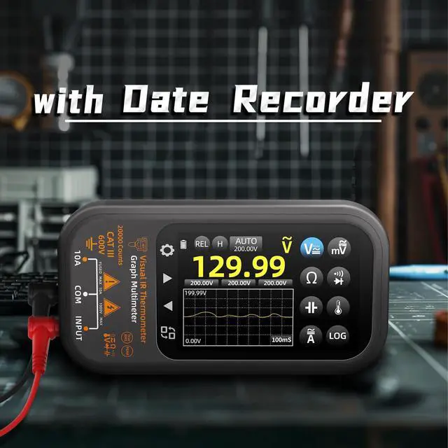 Alt view image 4 of 7 - BSIDE Thermal Multimeter, 320x428 IR Resolution with Macro Lens, Date Recording Mode with 360-Degree Rotate Touch LCD, 15 Thermal Palettes 20000 Counts Voltmeter for Electricity PCB HVAC Circuit Break