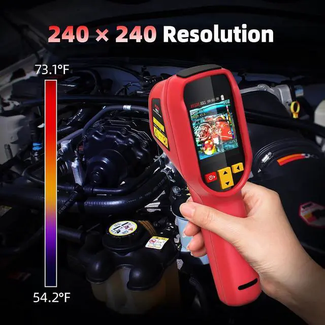 Alt view image 2 of 7 - BSIDE Thermal Imaging Camera 240 x 240 Resolution Handheld Infrared Camera, 15 Thermal Palettes with 320 x 240 Full-Viewing TFT LCD for Home Inspection HVAC Electrical, 25Hz Refresh Rate, -4~1022
