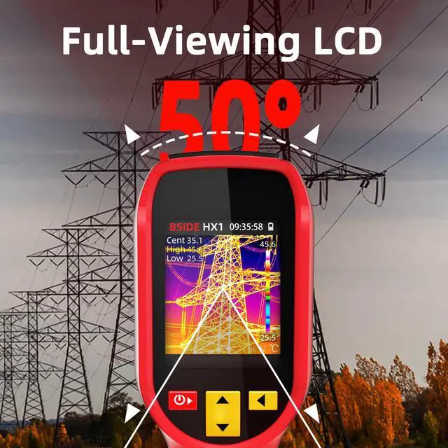 Alt view image 5 of 7 - BSIDE Thermal Imaging Camera 240 x 240 Resolution Handheld Infrared Camera, 15 Thermal Palettes with 320 x 240 Full-Viewing TFT LCD for Home Inspection HVAC Electrical, 25Hz Refresh Rate, -4~1022