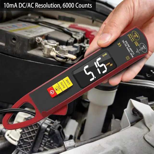 Alt view image 2 of 7 - BSIDE Low Current Clamp Meter, DC/AC Amp with Smart Mode, True RMS 6000 Counts Rechargeable Auto-Ranging Multimeter Tester, Measures Temperature Capacitance Diode Duty Cycle Hz Ohm Live Check Voltage