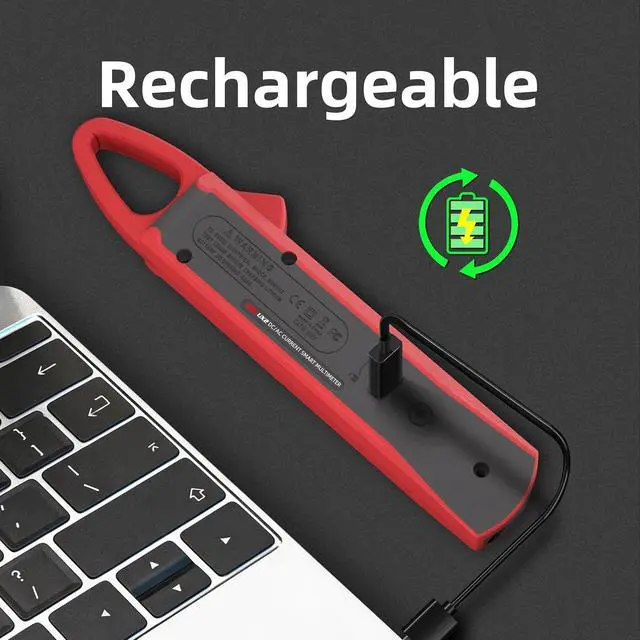 Alt view image 4 of 7 - BSIDE Low Current Clamp Meter, DC/AC Amp with Smart Mode, True RMS 6000 Counts Rechargeable Auto-Ranging Multimeter Tester, Measures Temperature Capacitance Diode Duty Cycle Hz Ohm Live Check Voltage
