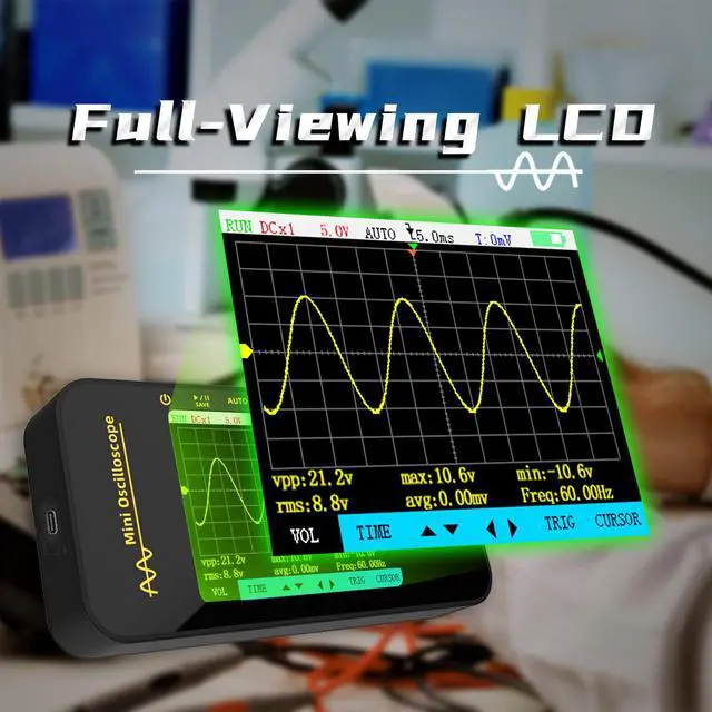 Alt view image 4 of 7 - BSIDE Handheld Digital Oscilloscope, 50MHz Bandwidth with 3.2 Color LCD, 200MSa/s Sampling Rate, Potable Automotive Scope Tester with Auto/Nomal/Single Trigger for Electronic Audio Amplifier Hobbyist