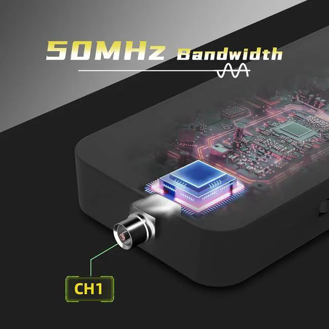 Alt view image 3 of 7 - BSIDE Handheld Digital Oscilloscope, 50MHz Bandwidth with 3.2 Color LCD, 200MSa/s Sampling Rate, Potable Automotive Scope Tester with Auto/Nomal/Single Trigger for Electronic Audio Amplifier Hobbyist