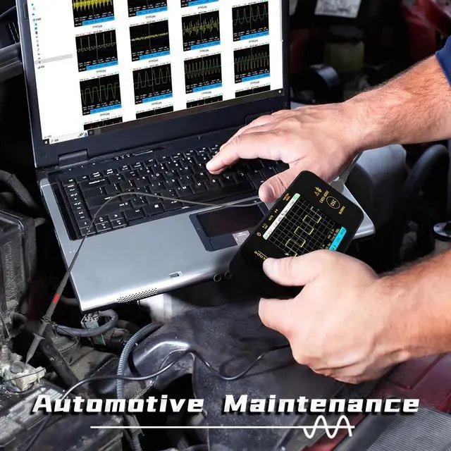 Alt view image 7 of 7 - BSIDE Handheld Digital Oscilloscope, 50MHz Bandwidth with 3.2 Color LCD, 200MSa/s Sampling Rate, Potable Automotive Scope Tester with Auto/Nomal/Single Trigger for Electronic Audio Amplifier Hobbyist