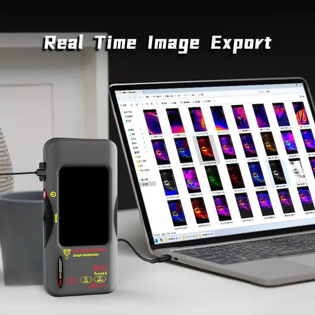 Alt view image 7 of 7 - BSIDE Thermal Multimeter, 320x320 IR Resolution with 3.98" Touch LCD, 15 Thermal Palettes with Date Recording Mode, 20000 Counts Capacitance Amp Diode Tester for Machinery PCB Electrical Circuit Break