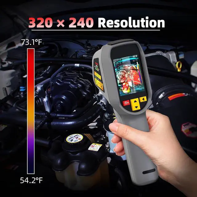 Alt view image 2 of 7 - BSIDE Thermal Camera, 320x240 IR Resolution with Dual-Light Fusion, 15 Thermal Palettes with Laser Pointer, Handheld Infrared Imaging Camera for Mechanics Electronic Electrical HVAC Industry Building