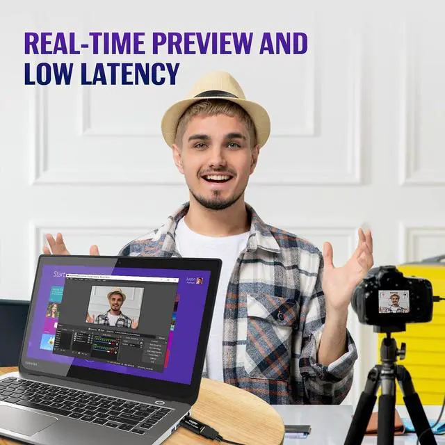 Alt view image 4 of 7 - Audio Video Capture Cards Cam Link Card HDMI to USB 2.0 Full HD Record via DSLR Camcorder Action Cam for Acquisition Live Streaming Gaming Teaching ConferenceSupport VLC/OBS/Amcap