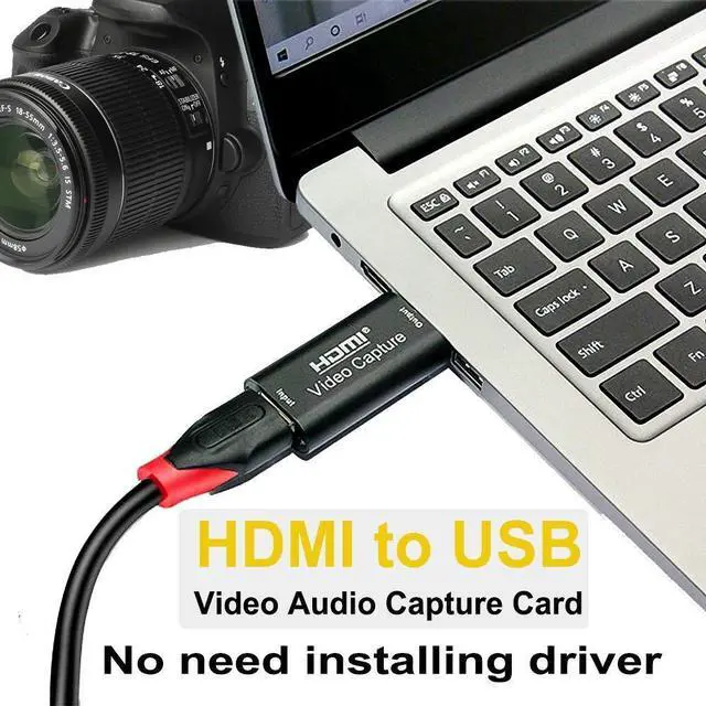 Alt view image 7 of 7 - Audio Video Capture Cards Cam Link Card HDMI to USB 2.0 Full HD Record via DSLR Camcorder Action Cam for Acquisition Live Streaming Gaming Teaching ConferenceSupport VLC/OBS/Amcap