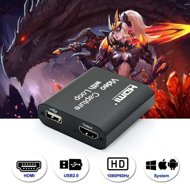 Alt view image 4 of 7 - Video Capture Card 4K HDMI Device with Loop Out, Full HD 1080P Game Capture Video Recorder for Live Streaming, Broadcasting or Video Conference,S3/PS4/Xbox One/DSLR/Camcorders
