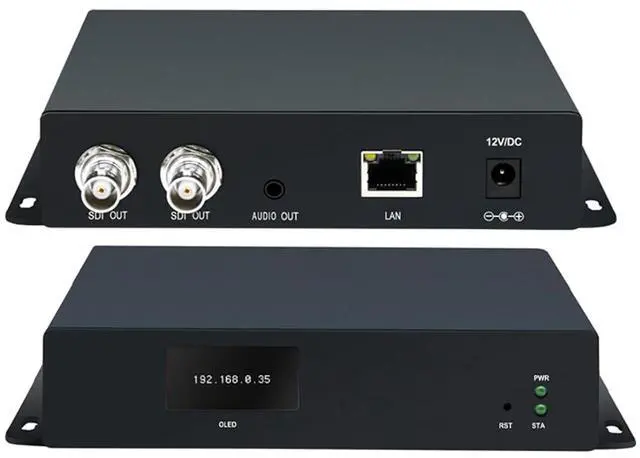 Main image of H.265 HEVC SDI Video Decoder, 1080P@60Hz Dual SDI Output Ports, HD 3G Hardware Video Audio Decoder, IP Streaming Decoders HTTP, HTTPS,RTSP, SRT, UDP/RTPRTMP Server for IP Camera...etc