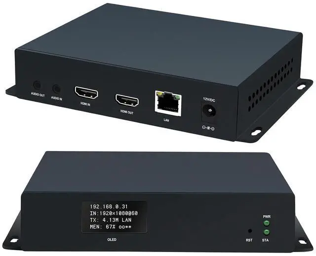 Main image of H265&H264/MJPEG HDMI Video Encoder HD 1080P@60HZ (4K Optional) OLED Video Audio Encoders with Loopout Max 4 Channels Streams Output HTTP/SRT/RTMP/RTMPS/RTSP Streaming YouTube Facebook Live
