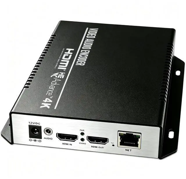 Main image of 4K HDMI H.265 Encoder, 4-Channel IPTV Streaming Encoder with 2×4K30 + 2×1080P30 Output, HDMI Loop-Out, Support RTMP RTMPS SRT RTSP HTTP UDP ONVIF for YouTube Facebook Live