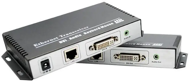 Main image of 1920x1080P@60Hz DVI KVM Network Converter USB2.0 Keyboard & Mouse Video Extender 120M Over Cat5e or 150M Over Cat6/TCP IP Cable Transceiver