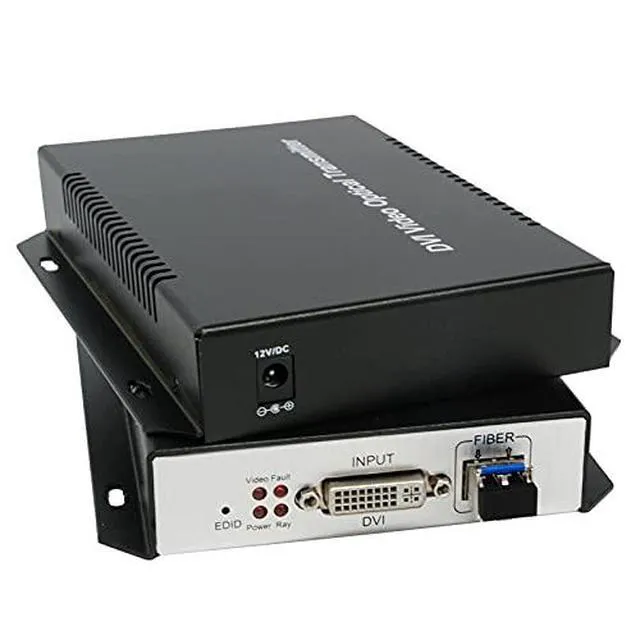 Alt view image 4 of 6 - 4K 3D DVI Fiber Optic Extender Transmitter Receiver Support Single and Multimode Distance Up to 10KM Support RS232/EDID (Single Mode 1 core)
