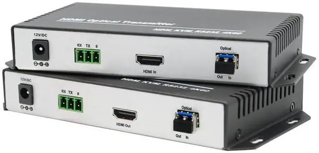 Main image of HDMI KVM USB 4K@60HZ LC Optical Fiber Extender, Support HDCP,EDID,RS232, Keyboard & Mouse to KVM, HDMI Fiber Extender Converter,Transmit Uncompressed Audio Multi Mode Dual Core 300M